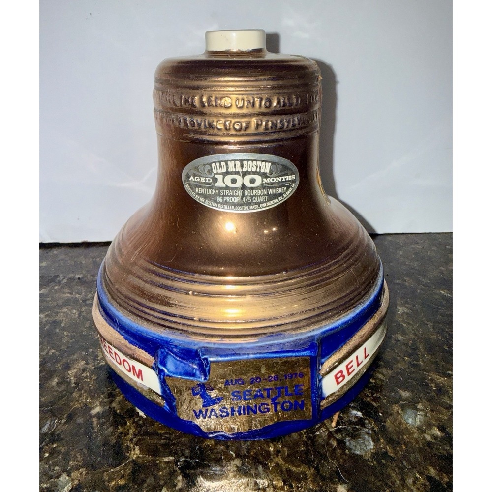 1976 Old Mr. Boston Freedom Bell – Seattle, WA Commemorative Bourbon Decanter**